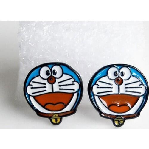 COSANER Doraemon Head Fashion Anime Cartoon Earring Stud Earrings Women Girls Kids Jewelry Birthday New Gift