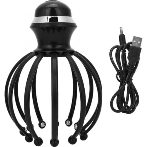 Electric Vibration Head Massager Fatigue Stress Relief Massage 12-Claw Instrument Head Acupoints Massage Scalp Care Relaxed