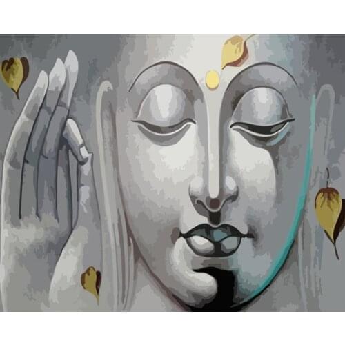 GATYZTORY Budlla Figure Frame DIY Painting By Numbers Wall Art Picture Canvas By Numbers Handpainted For Home Decors Gift