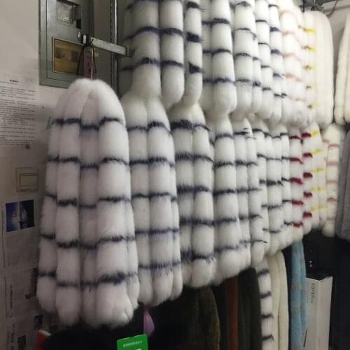 JKP New Genuine Fox Fur Collar for Women Fashion Winter Warm Jackets Accessory Scarf Thicken Colorful Scarves Shawl and Wraps