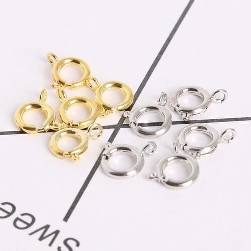 12Pcs Spring Gate Ring Openable Keyring Leather Bag Belt Strap Dog Chain Buckle Snap Clasp Clip Trigger Bag Parts Accessories