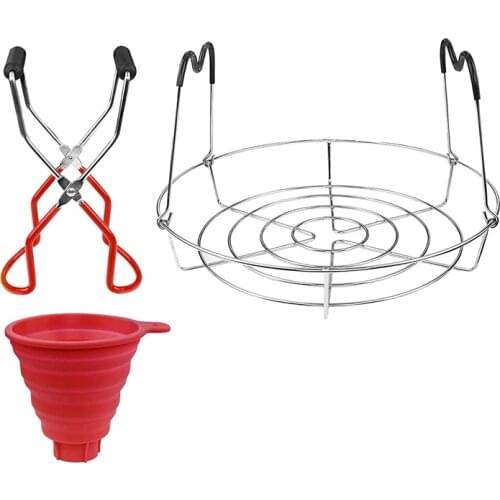Canning Jar Lifter and Steamer Canning Rack Collapsible Funnel Canning Jar Rack Canning Supplies Kit Canning Rack 3 Pcs