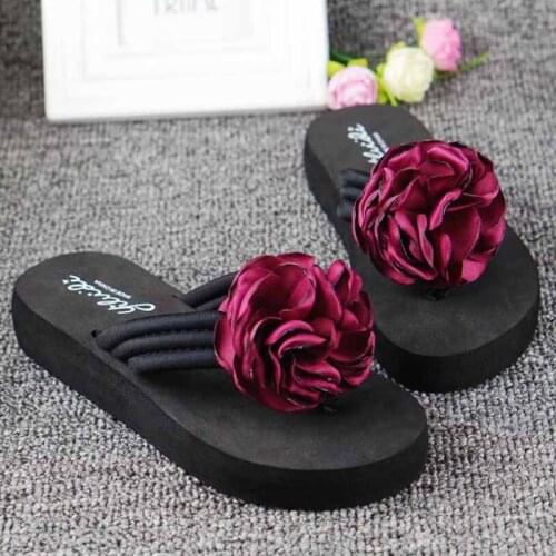 Summer platfom flip flops women slippers shoes ladies wedges sandals white high heels sandals mules shoes woman