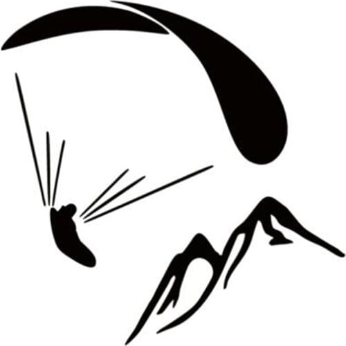 Hot Sell Creative Paraglider Car-Sticker and Decals Styling Interesting Stickers for Bumper Window Car KK 15*15cm