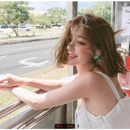 Cute Candy Flower Stud Earrings For Women Trendy Korean Lovely Geometric Statement Earring Fashion Girl Jewelry Holiday Gift