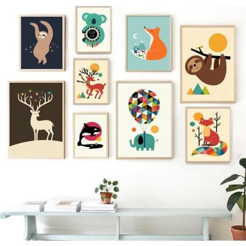 Cartoon Animals Diamond Painting Kits for Child Fox Elk Raccoon Koala Diamond Embroidery Cross Stitch 5D Diy Mosaic Home Decor