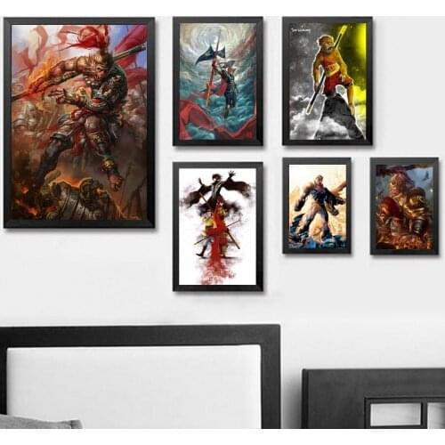 Sun Wukong Journey to the West Wall Art Paint Wall Decor Canvas Prints Canvas Art Poster Oil Paintings No Frame
