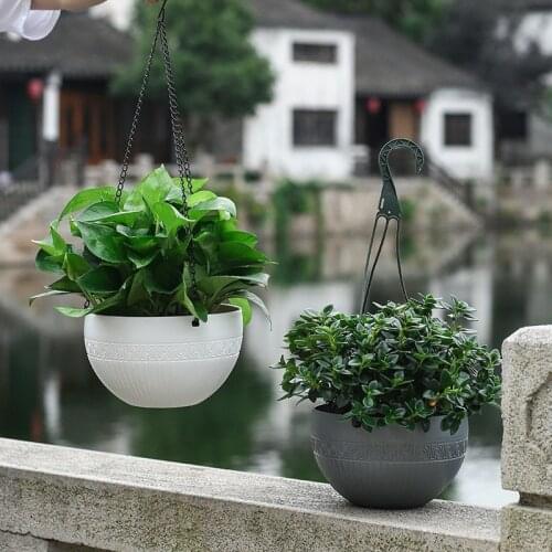2021 New Hanging Basket Rattan Flower Plant Pot Planter Chain Home Garden Decoration