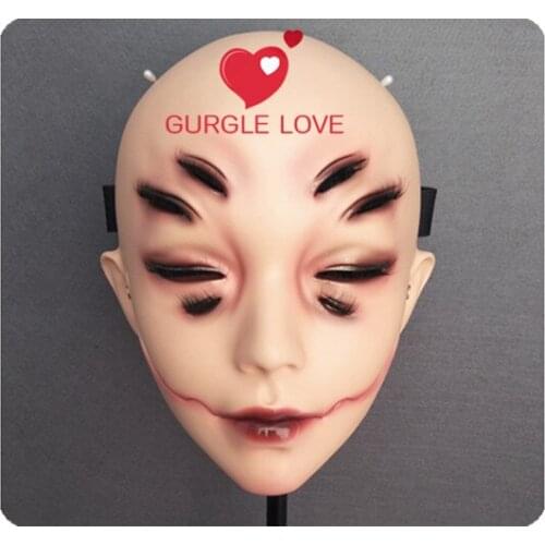 NEW-12) Handmade Female Male Resin Crossdress Pretty Girl BJD Masks Halloween Party Vampire Cosplay Mask