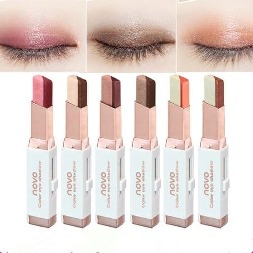 2020 New Professional 3D Eye Shadows Make Up Waterproof Double Color Nude Pink Red Eyeshadow Pigment Makeup Stick