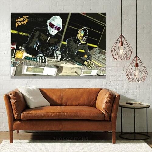 Poster Daft Punk II Art Canvas Picture Prints Home Decor Wall Poster Decoration For Living Room