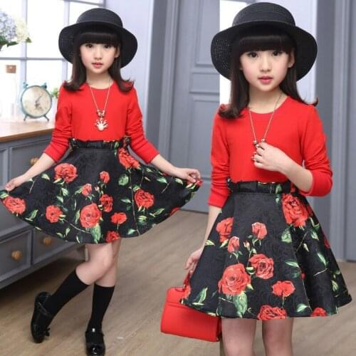 Girls Dresses 2020 New Spring Autumn Children Clothing Girls Floral Princess Dress Casual Kids Party Clothes 4 6 8 10 12 Years