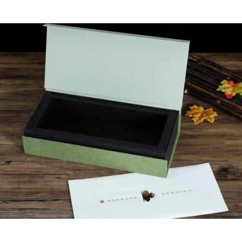 Custom jewellery gift box with leather insert packaging leatherette paper jewelry box ---XP0631
