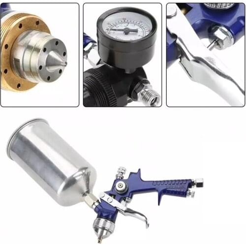 ROLKETU 1.4mm 1000ml Professional HVLP Spray Gun Mini Sprayer Paint Spray Guns Airbrush for Painting Car Aerograp