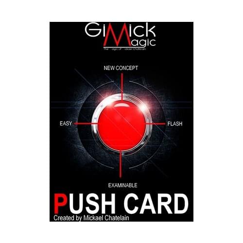 PUSH CARD (Gimmick+online instructions) by Mickael Chatelain Card Magic Tricks Professional Magician Toys Illusions Street Fun
