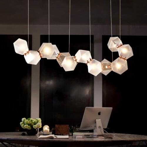 Nordic Pendant Chandelier Living Room Bedroom Dining Room Kitchen Modern Luminaires Minimalist Home Glass Creative Hanging Lamp