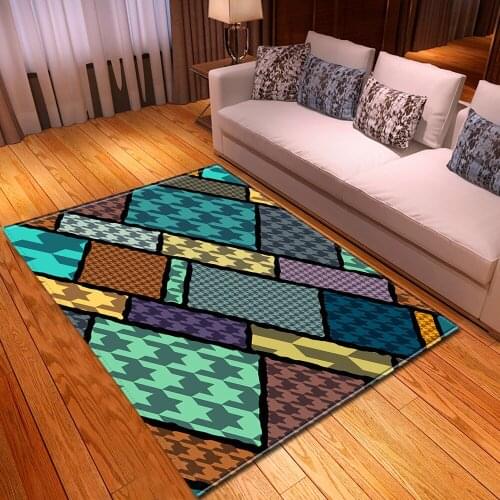 Modern Bedroom Carpet Living Room Sofa Coffee Table Mat Bathroom Anti-Slip Hallway Floor Childrens Large Tatami Printing Rug