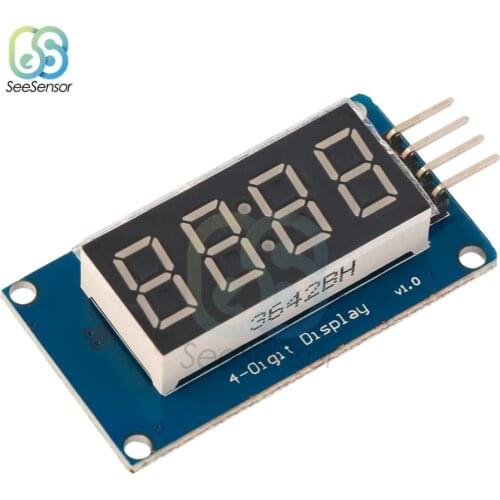 TM1637 4 Bits 7 Segment 0.36 Inch Digital LED Display Module Clock RED Anode Tube Four Serial Driver Board Pack For arduino