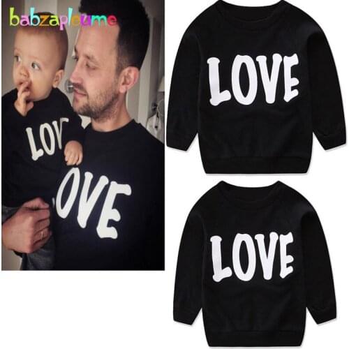 Spring Autumn Family Costume Matching Mother Daughter Clothes Fashion Baby Girls Clothing Pink T-shirt Father Son Outfits BC1133