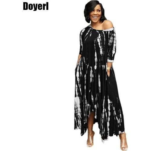 Print Summer Maxi Dresses for Women 2021 Streetwear Korean Fashion Casual Party Dress Asymmetrical Irregular Long Dress Pockets