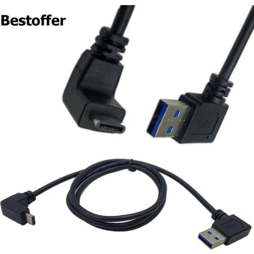 1 Meter USB Type-C USB-C Up Down Angle Plug to USB 3.0 M/M Adapter Cable Free Shipping