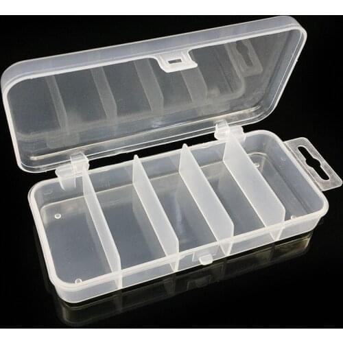 13.3*6.2*2.5cm fishing gear lures hooks box jewelry accessories fishing box transparent organizer parts boxes bead container