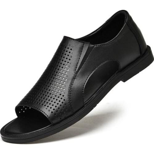 2021 Summer Sandals Shoes For Men 100% Genuine Leather Outdoor Man Shoe 45 Handmade Classic Male Beach Sandalias Sandal Slippers