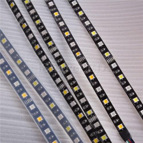 5M 5050 White FPCB 5050 Black FPCB RGBW LED Strip RGB +Warm Cool White 60LEDs/m DC12V Light IP30/IP65/IP67