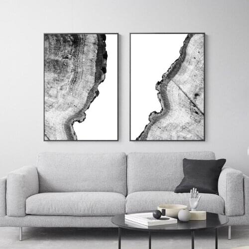 Abstract Minimalist Style Tree Annual Ring Canvas Modern Painting Wall Frameless Picture Printing Poster Living Room Decoration