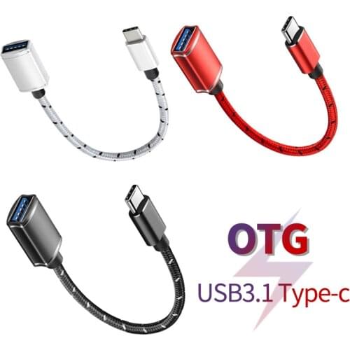 Type c Cables OTG Adapter Type-c To USB Cable Male To Female USB 3.1 3A 60W Converters Connector For Laptop Mobile Phone
