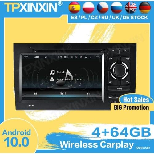 Carplay Car Radio Control Bluetooth Android For Audi A4 2002 2003 2004 2005 2006 2007 2008 GPS Player Navigation Audio Head Unit