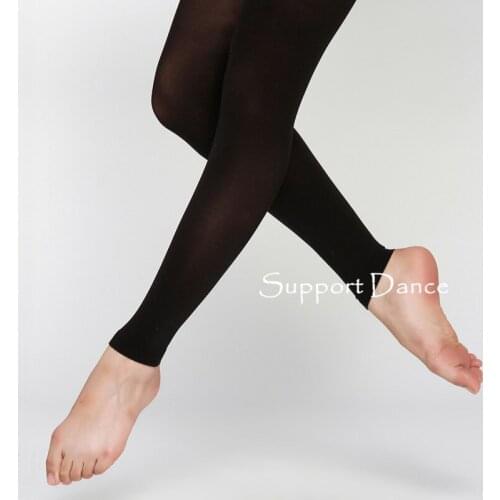 Children Adult Ballet Footless Tights With Waistband And Cotton Gusset Girls Women Soft Elastic Collant DBT18