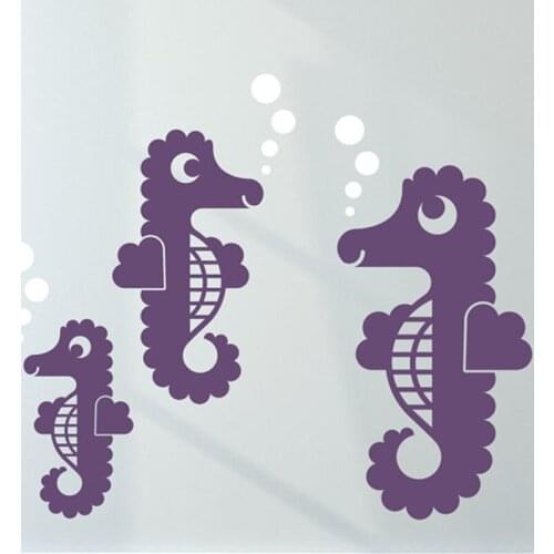 3pcs/set Seahorse wall stickers boys room decorative ceiling wall decal nursery stickers living room wall T180720