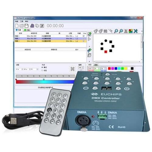 DMX512 controller RGB LED dimming controller wireless remote control programmable master controller