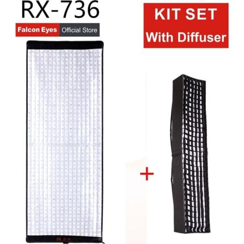 Falcon Eyes 4x1.53 Feet 200W RGB LED Fotografia Camera Lamp Waterproof Portable Flexible Lighting Studio Video Light RX-736