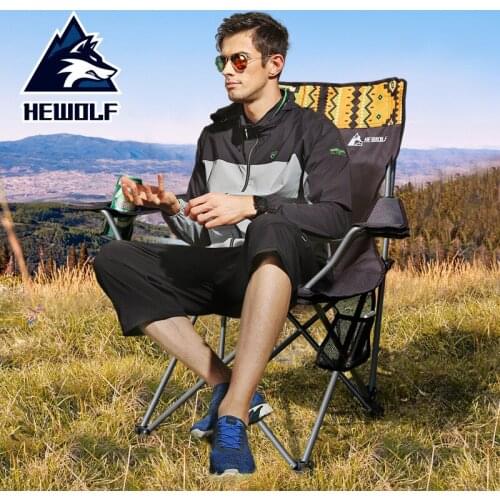 Hewolf Outdoor Folding Table Chair Portable Fishing Small Stool Recliner Leisure Beach Chair Lunch Break Sketching Self