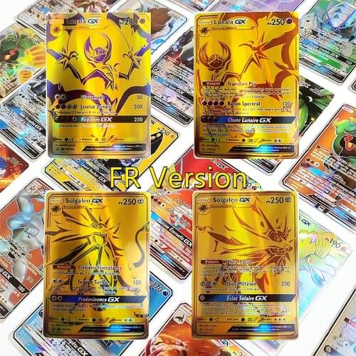 100Pcs French Version Pokemon Cards GX Charizard Collection Shiny Glod Cards Anime Hobby Fighting Battle Game Card Fun Gift Toys