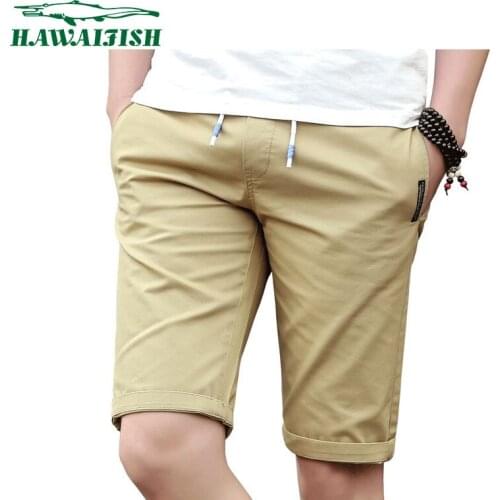 Hawaifish brand men shorts hot sale summer thin mens casual shorts pure cotton slim trend breeches loose pantalon corto hombre