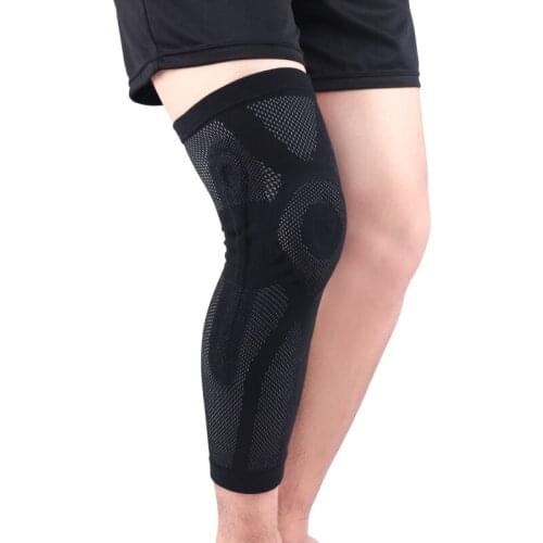 Balight 1 PCS Knitted Knee Pads Breathable Sports Lengthen Knee Pads Leg Sleeve Non-slip Bandage Compression Leg Protector