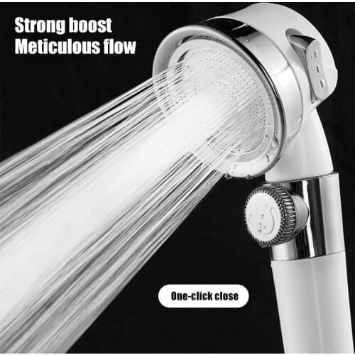 Shower Head Water Saving Flow Pressure Rainfall Shower Head Punch-free Bracket Hose Adjustable Shower Set Bathroom Accessories