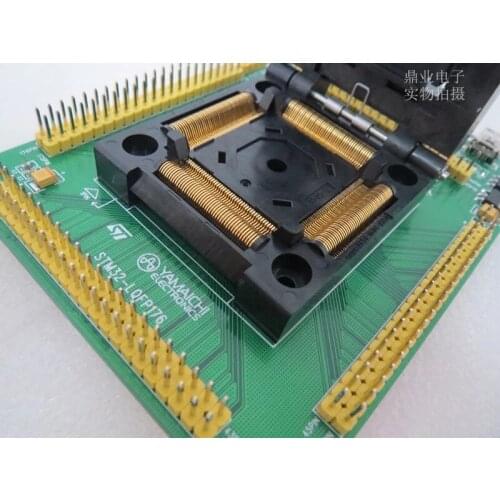 Original ST IC Test Seat STM32F415 STM32F407 STM32L Burning Programm LQFP176 Socket Adapter