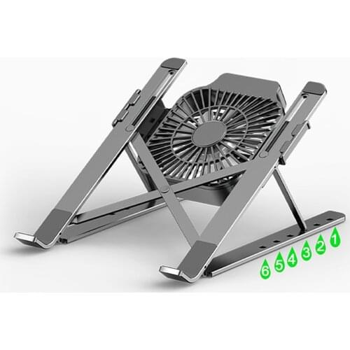 Foldable laptop Holder tablet stand MacBook Air Pro stand laptop stand with Cooling Fan for Easy Carrying HP DELL Radiator