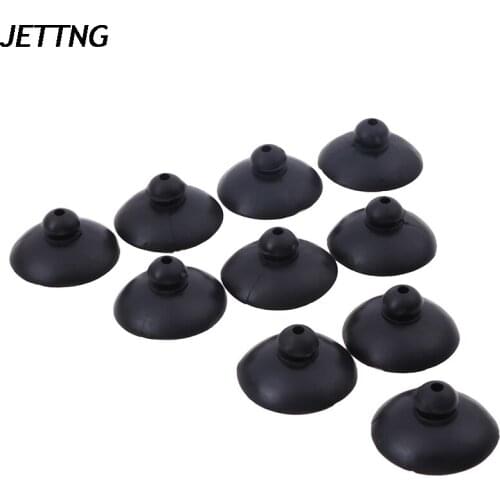10Pc Aquarium submersible pump aeration pump suction cup Water pipe and wire fixed suction cup Black Soft Silicone Sucker Holder