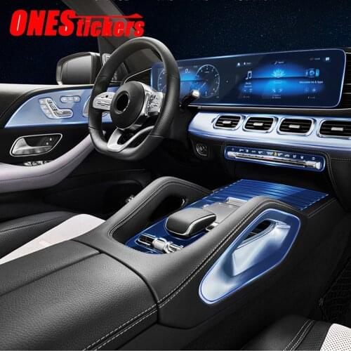 Car Center Console Gear Full Set Interior Mouldings TPU Protector Film For Mercedes Benz GLE Class GLE350 GLE450 W167 V167 2020