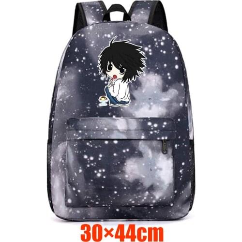 Anime Death Note Backpack Casual Schoolbag Canvas Packsack High Quality Teenger Unisex Student Travel Laptop Bag