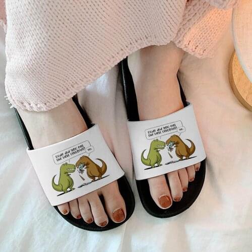 Funny Cartoon Slippers Non-slip Home Indoors Slippers Bathroom Flip Flops Beach Sandals Women Shoes Summer Slippers Ladies