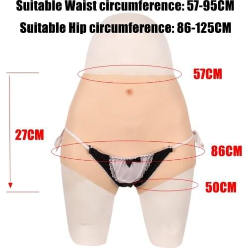 86CM Silicone Realistic Vagina Panty Shemale Crossdresser Pussy Pants Transgender Artificial Sex Fake Underwear Enhancer Hip 2G