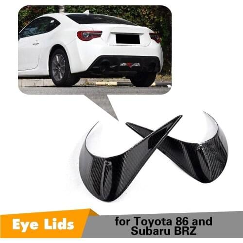 Dry Carbon Fiber Rear Tail Lamps Lights Eyebrows Eyelids for Toyota 86 Subaru BRZ Taillights Eyelashes Sticker 2012 - 2018