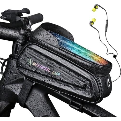 Bike Bag Frame Front Top Tube Cycling Bag Waterproof 7.0inch Phone Case Touchscreen Bag MTB Pack Bicycle Accessories