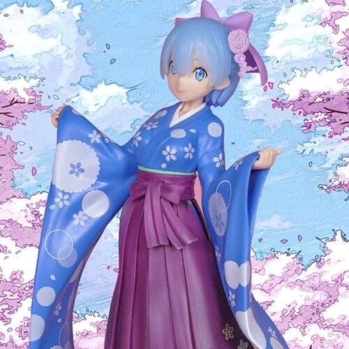 Japanese Anime Action Figure RE Life In A Different World From Zero Model Kimono Rem Doll Toy Collectible